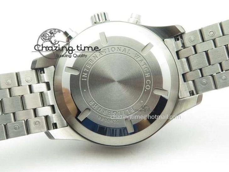 MIROTIME 0122 Minimalist Pilot Chrono 3777 43mm ZF 1:1 Best Edition Black Dial On SS Bracelet A 7364